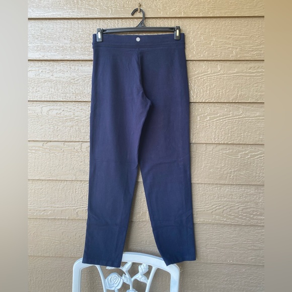 T by Talbots Activewear Yoga Tech Bootcut Pants Women Size Small Navy Dark Blue - Picture 2 of 14